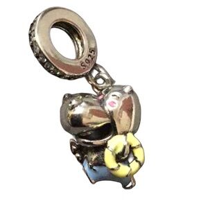 S925 Hippopotamus Lifeguard Charm Pandora Style